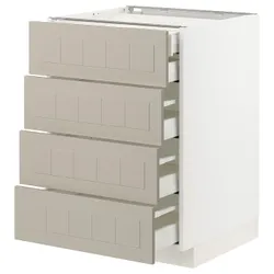 IKEA METOD / MAXIMERA(994.080.62) sza stj 4fr / 2n / 3wd, білий / Stensund beige