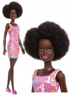 КЛАСИЧНА ЛЯЛЬКА БАРБІ брюнетка в рожевій сукні HGM58