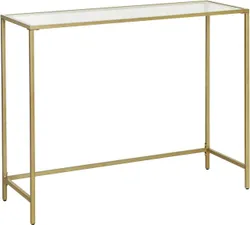 Gold Metal Console 100 см гламурний скляний топ