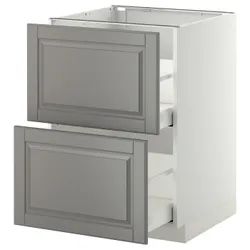 IKEA METOD / MAXIMERA(799.140.09) sz stj 2fr / 2in szu, білий / Bodbyn сірий
