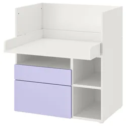 IKEA SMÅSTAD(795.832.26) стіл, Білий бузок/з 2 ящиками