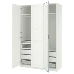 IKEA PAX / KAMMARTORP/TYSSEDAL(495.725.64) Комбінація гардеробу, біле/біле дзеркало