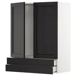 IKEA METOD / MAXIMERA(494.628.34) шафа з 2 дверима/2 ящиками, білий/Lerhyttan чорний пофарбований