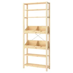 IKEA IVAR(295.905.78) стовп, з 2 контейнерами/сосною