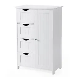 Ящики та полиці шафи для ванної кімнати білі 55 см