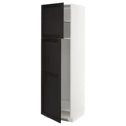IKEA METOD(494.604.20) 2-камерна висока висота льоду, білий/забарвлений лерхітановим чорним