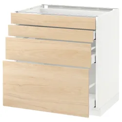 IKEA METOD / MAXIMERA(992.159.35) 4-дверний / 4-місний, білий / Askersund світлий попелястий малюнок