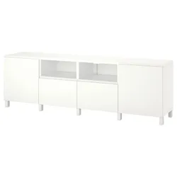 IKEA BESTÅ(694.347.55) Тумба під телевізор з дверцятами та ящиками, білий / Västerviken / Stubbarp білий
