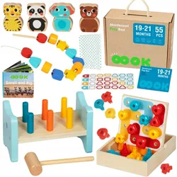 ОСВІТНЯ КОРОБКА MONTESSORI XXL 7 в 1 СЕНСОРНА ІГРАШКА 19-21 МІСЯЦЬ