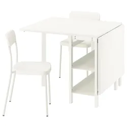 IKEA VIHALS / VIHALS(295.902.53) Стіл та 2 стільці, Таблиця з опущеним верхом/білим верхом