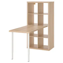 IKEA KALLAX / LINNMON(894.816.99) письмовий стіл, ефект білого/білого мореного дуба