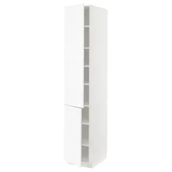 IKEA METOD(594.735.11) висока шафа з полицями / 2 двер, Enköping білий/імітація дерева білий
