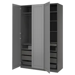 IKEA PAX / GULLABERG(195.635.75) комбінований гардероб, темно-сірий/сірий