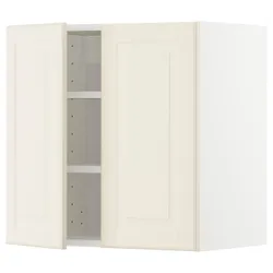 IKEA METOD(694.588.69) навісна шафа з полицями / 2 двер, білий / Bodbyn крем