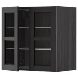 IKEA METOD(194.570.99) напівпансіон / 2 скляних двері, чорний / Lerhyttan чорний тонований