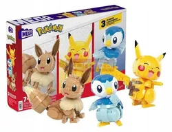 Блоки MEGA CONSTRUX 583 el POKEMON TRIO POKEMONS Pikachu Eevee Piplup HNT94