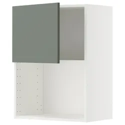 IKEA METOD(195.662.77) шафа для мікрохвильової печі, білий/Nickebo матовий сіро-зелений