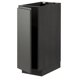 IKEA METOD (494.694.25) шафа ст/пол, чорний / Voxtorp темно-сірий