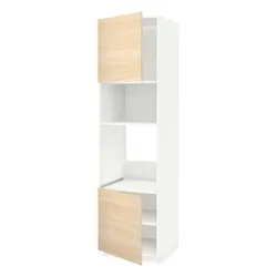 IKEA METOD(394.599.50) перший високий / мікрофон 2др / пол, білий/Askersund світлий попелястий малюнок