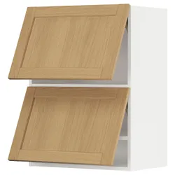 IKEA METOD(095.093.72) Горизонтальна навісна шафа з 2 дверцятами, білий/Дуб Форсбака