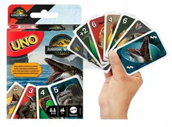 КАРТКОВА ГРА UNO JURASSIC WORLD REBORN оригінальні культові картки Uno JFT28