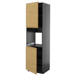 IKEA METOD(195.890.28) Sza st piek 2dr/Half, Czarnoszary/Voxtorp imit. дуб