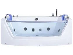 Світлодіодна гідромасажна ванна 175 x 85 см біла FUERTE
