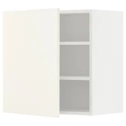 IKEA METOD(795.072.56) навісна шафа з полицями, білий/Вальстена білий