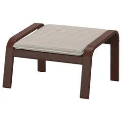 IKEA POÄNG (092.446.83) підставка для ніг, коричневий / Кніса світло-бежевий