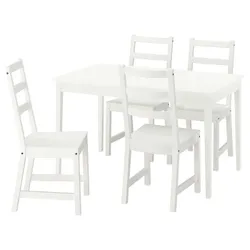 IKEA NÄSINGE / NORDVIKEN(495.969.42) Стіл та 4 стільці, білий/білий