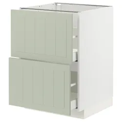 IKEA METOD / MAXIMERA(694.867.54) sz stj 2fr/2w sz, білий/Stensund світло-зелений