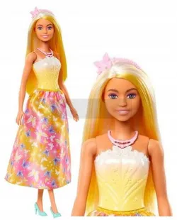 Лялька Барбі принцеса з довгим волоссям з жовтими пасмами HRR09