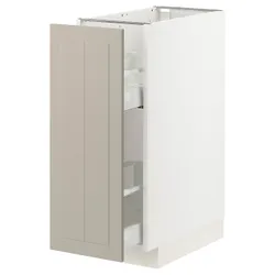 IKEA METOD / MAXIMERA(194.080.18) нижня шафа / висувні внутрішні кріплення, білий / Stensund beige