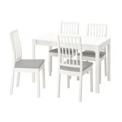 IKEA EKEDALEN / EKEDALEN(994.829.62) стіл і 4 стільці, білий білий / Orrsta світло-сірий