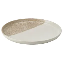 IKEA KRUSTISTEL(905.923.33) тарілка, візерунок/легкий бежевий