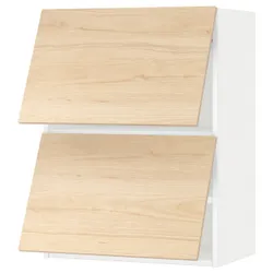 IKEA METOD(693.944.86) горизонтальна шафа 2 дверцята відкриваються сенсорні, білий/Askersund світлий попелястий малюнок