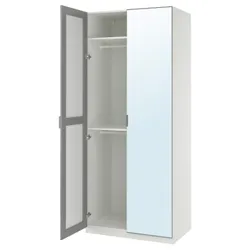 IKEA PAX / KAMMARTORP(795.724.21) Комбінація гардеробу, біле/дзеркало