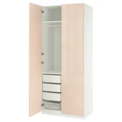 IKEA PAX / FARDAL(795.908.06) Комбінація гардеробу, білий/легкий -orange глос