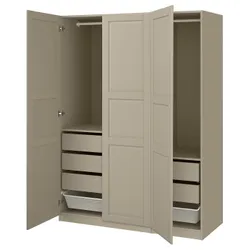 IKEA PAX / TYSSEDAL(196.032.13) Комбінація гардеробу, сірий -рог/сірий