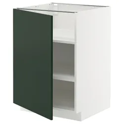 IKEA METOD(395.573.28) підлогова шафа/полиці, білий/Хавсторп темно-зелений