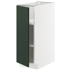 IKEA METOD(195.567.25) підлогова шафа/полиці, білий/Хавсторп темно-зелений