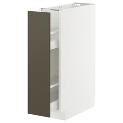 IKEA METOD / MAXIMERA(595.587.70) підлогова шафа/висувне внутрішнє обладнання, білий/Хавсторп коричнево-бежевий
