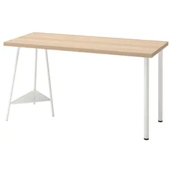 IKEA LAGKAPTEN / TILLSLAG(494.172.95) письмовий стіл, ефект білого дуба / білий