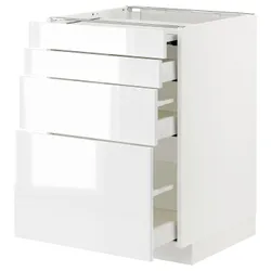 IKEA METOD / MAXIMERA (694.338.12) шафа з висувною стільницею / 3 шухляди, білий / Ringhult білий