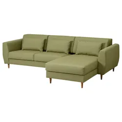IKEA SLATORP(195.775.96) 3-х диван з шезлонгом, Vissle жовто-зелений