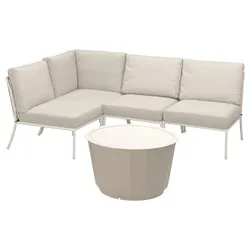 IKEA SEGERÖN / LÅGASKÄR(095.777.52) Меблевий набір 3-х осіб, Зовнішній білий/бежевий/frösön/duvholmen бежевий