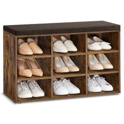 Шафа для взуття із сидінням і 9 полицями