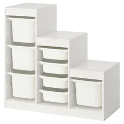 IKEA TROFAST(695.734.02) Полиця з контейнерами, білий/білий