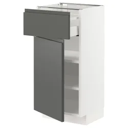 IKEA METOD / MAXIMERA(994.648.64) шафа stj szu / двер, білий / Voxtorp темно-сірий