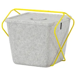 IKEA BRÄNNBOLL(505.865.36) смітник, сірий/жовтий